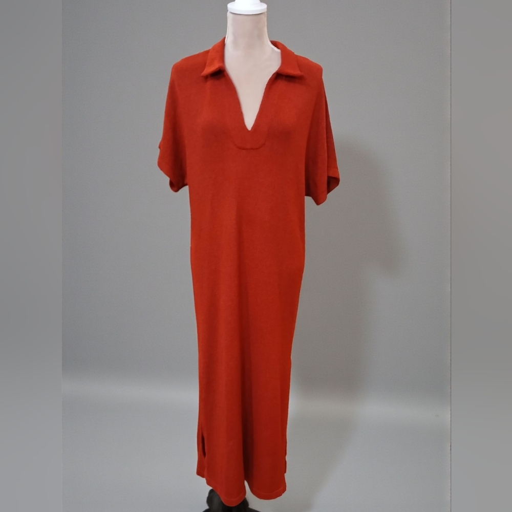 Pomander Place Rust Red Maxi Dress